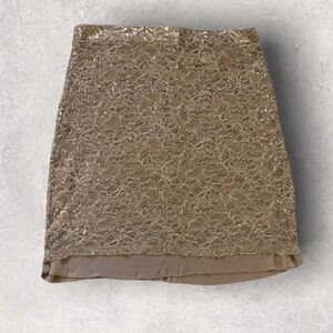 𝅺: : H&M Metallic Lace Mini Skirt : :
